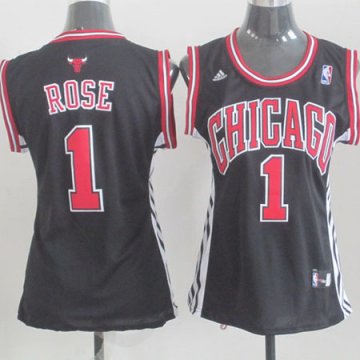 Camiseta Rose #1 Chicago Bulls Mujer Negro