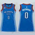 Camiseta Westbrook #0 Oklahoma City Thunder Azul