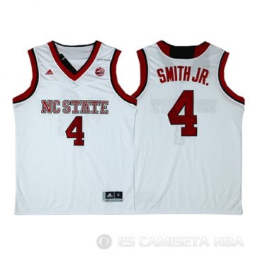 Camiseta NCAA Smith JR #4 NC State Blanco