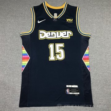 Camiseta Nikola Jokic #15 Denver Nuggets Ciudad 2021-22 Azul