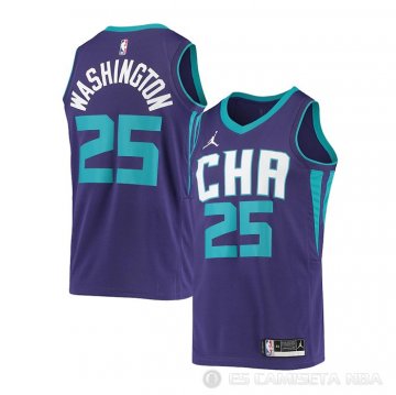 Camiseta P.J. Washington NO 25 Charlotte Hornets Statement 2020-21 Violeta