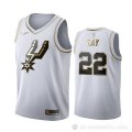 Camiseta Rudy Gay #22 Golden Edition San Antonio Spurs Blanco