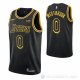 Camiseta Russell Westbrook NO 0 Los Angeles Lakers Ciudad Negro