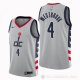 Camiseta Russell Westbrook NO 4 Washington Wizards Ciudad 2020-21 Gris