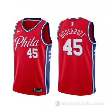 Camiseta Ryan Broekhoff #45 Philadelphia 76ers Statement Rojo