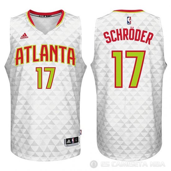 Camiseta Schroder #17 Atlanta Hawks Blanco - Haga un click en la imagen para cerrar