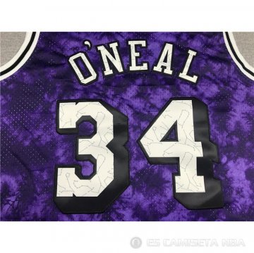 Camiseta Shaquille O'neal NO 34 Los Angeles Laker Galaxy Violeta