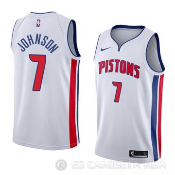 Camiseta Stanley Johnson #7 Detroit Pistons Association 2018 Blanco