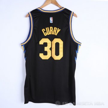 Camiseta Stephen Curry #30 Golden State Warriors Ciudad 2021-22 Negro