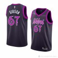 Camiseta Taj Gibson #67 Minnesota Timberwolves Ciudad 2018-19 Violeta