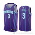 Camiseta Terry Rozier #3 Charlotte Hornets Hardwood Classics Violeta