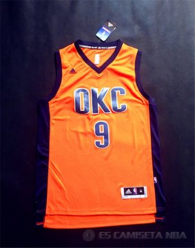Camiseta Ibaka #9 Oklahoma City Thunder Naranja
