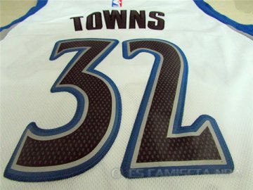 Camiseta Towns #32 Minnesota Timberwolves Blanco