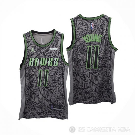 Camiseta Trae Young NO 11 Atlanta Hawks Fashion Royalty Gris - Haga un click en la imagen para cerrar