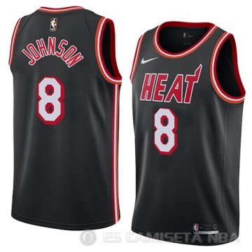 Camiseta Tyler Johnson #8 Miami Heat Classic 2018 Negro