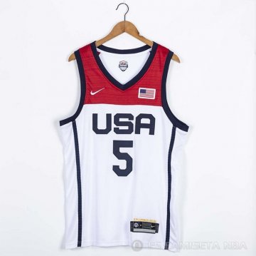 Camiseta Zach LaVine NO 5 USA 2021 Blanco