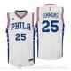 Camiseta 76ers #25 Simmons Blanco