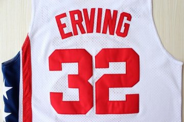 Camiseta Erving #32 Nets ABA Blanco