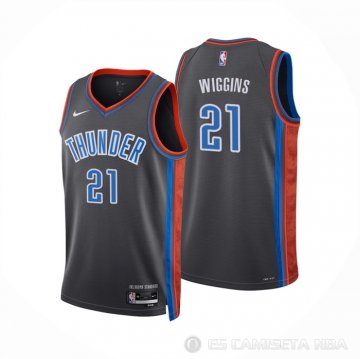 Camiseta Aaron Wiggins #21 Oklahoma City Thunder Ciudad 2022-23 Gris