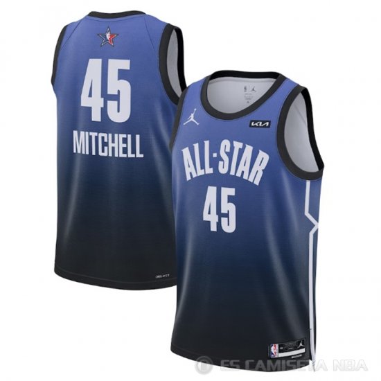Camiseta All Star 2023 Utah Jazz Donovan Mitchell #45 Azul - Haga un click en la imagen para cerrar