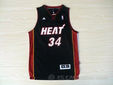 Camiseta Allen Rojo #34 Miami Heat Negro