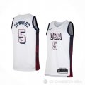 Camiseta Anthony Edwards #5 USA 2024 Blanco