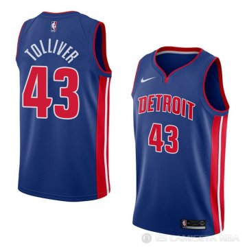 Camiseta Anthony Tolliver #43 Detroit Pistons Icon 2018 Azul