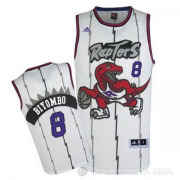 Camiseta Biyombo #8 Toronto Raptors Retro Blanca