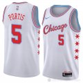 Camiseta Bobby Portis #5 Chicago Bulls Ciudad 2018 Blanco