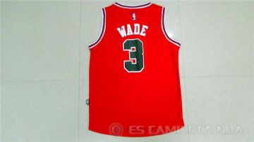 Camiseta Bulls Wade #3 Ligaduras Retro Rojo