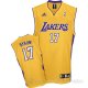 Camiseta Bynum #17 Los Angeles Lakers Amarillo