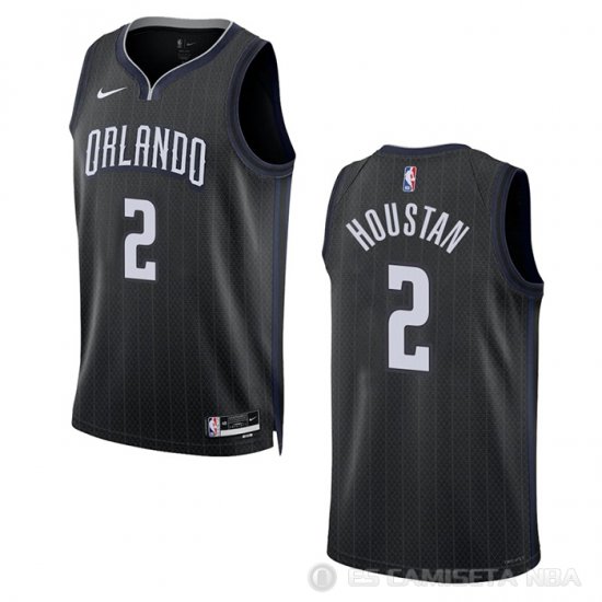 Camiseta Caleb Houstan #2 Orlando Magic Ciudad 2022-23 Negro - Haga un click en la imagen para cerrar