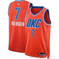 Camiseta Chet Holmgren #7 Oklahoma City Thunder Statement Naranja