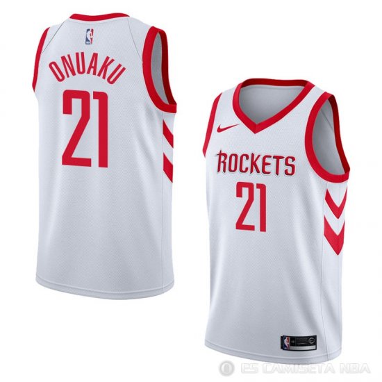 Camiseta Chinanu Onuaku #21 Houston Rockets Association 2018 Blanco - Haga un click en la imagen para cerrar