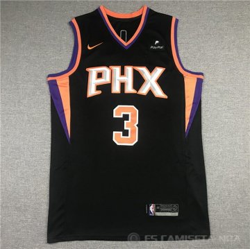 Camiseta Chris Paul NO 3 Phoenix Suns Statement 2021 Negro