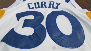 Camiseta Curry #30 Golden State Warriors Autentico Nino 2017-18 Blanco