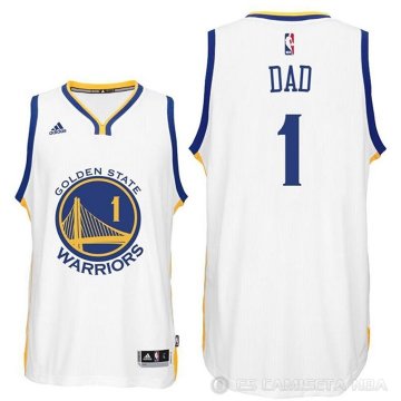 Camiseta Dad #1 Golden State Warriors Dia del Padre Blanco
