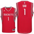 Camiseta Dad #1 Houston Rockets Dia del Padre Rojo