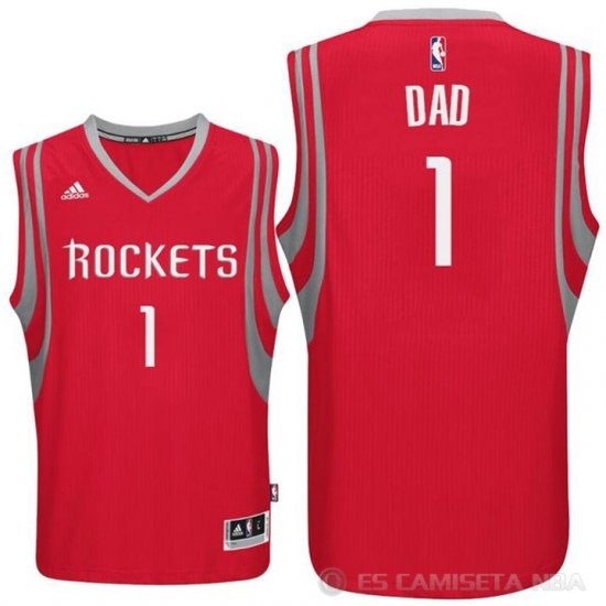 Camiseta Dad #1 Houston Rockets Dia del Padre Rojo - Haga un click en la imagen para cerrar