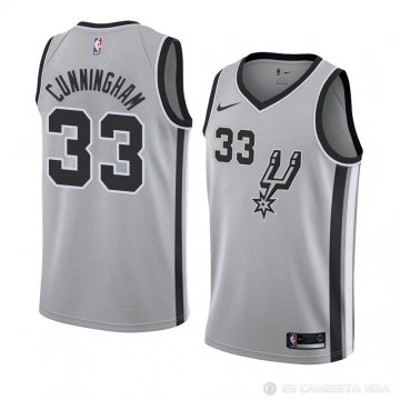 Camiseta Dante Cunningham #33 San Antonio Spurs Statement 2018 Gris