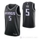 Camiseta De'Aaron Fox NO 5 Sacramento Kings Statement 2020-21 Negro