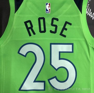 Camiseta Derrick Rose #25 Minnesota Timberwolves Statement 2020-21 Verde