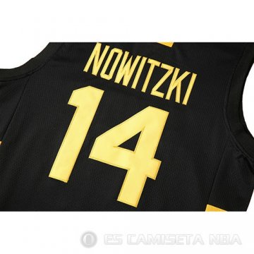 Camiseta Deutschland Nowitzki #14 Pelicula Negro