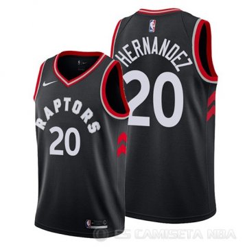 Camiseta Dewan Hernandez #20 Toronto Raptors Statement Negro