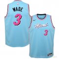 Camiseta Dwyane Wade #3 Miami Heat Nino Ciudad Azul