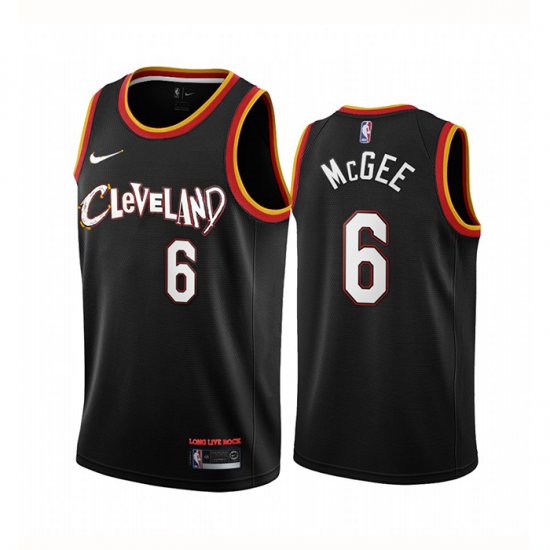 Camiseta JaVale McGee NO 6 Cleveland Cavaliers Ciudad 2020-21 Negro - Haga un click en la imagen para cerrar