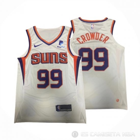 Camiseta Jae Crowder #99 Phoenix Suns Association Autentico Blanco - Haga un click en la imagen para cerrar