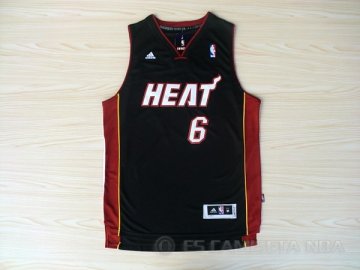 Camiseta James #6 Miami Heat Negro