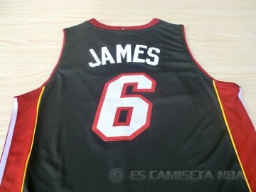 Camiseta James #6 Miami Heat Negro