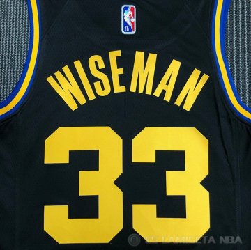 Camiseta James Wiseman NO 33 Golden State Warriors Ciudad 2021-22 Negro